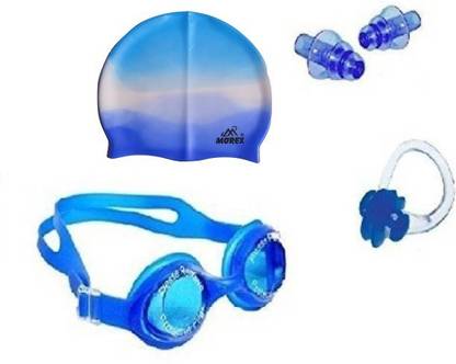 Morex ® Swimming Cap , Google ,Ear plug & Nose Clip CB-60 Swimming Kit