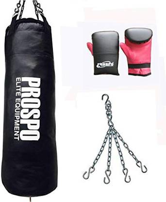 PROSPO Strong and Rough Punching Bag (36inch) with Punching Bag Glove and Chain(Heavy Bag) Boxing Kit