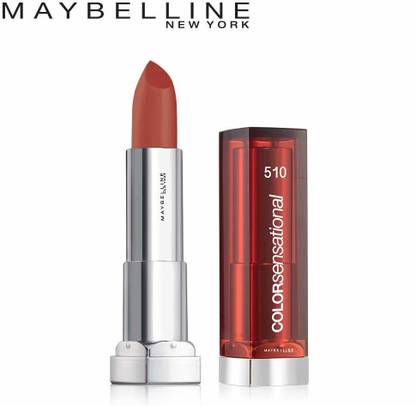 MAYBELLINE NEW YORK Color Sensational Satin Lipstick, Risk Taking Coral, 3.9 g