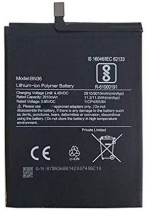 RUTIGH ONLINE SELLING Mobile Battery For  Xiaomi Mi A2 BN36 ( 3000mAh )