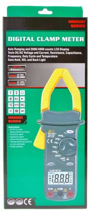 GoodsBazaar Mastech MS2001 Digital Clamp Meter AC DC Clip-On Tong Tester Mastech AC/DC 2001 Digital Multimeter