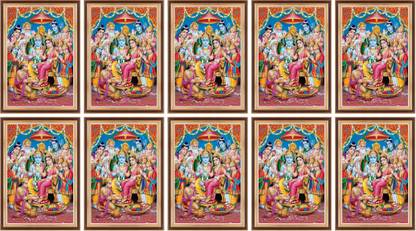 Lord Ramar Pattabhishekam - A3 Size – G23 – (Set of 10 Posters) Fine Art Print