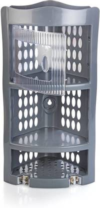 NAYASA Corner Rack (Size-Mega) Plastic Wall Shelf