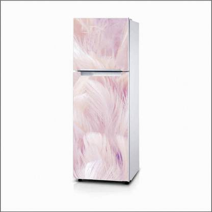 PRINTART Fur 3D Fridge Sticker, Wallpaper, Warp, Skin, Decals 40 cm 3D Fur Pink Self Adhesive Sticker