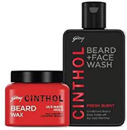 CINTHOL fresh Burst Beard Wash, 100ml with Beard Wax, 50g