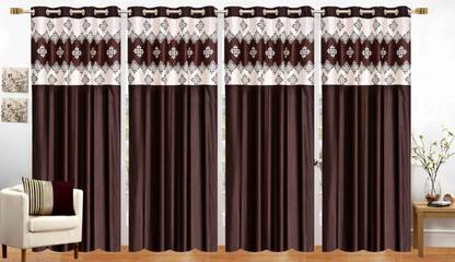 Flipkart SmartBuy 274.32 cm (9 ft) Polyester Room Darkening Long Door Curtain (Pack Of 4)