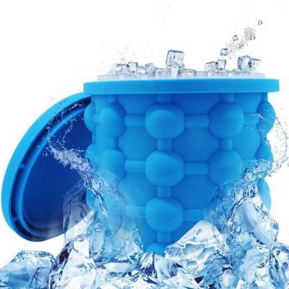Mopslik 2 L Silicone Ice Genie Deluxe The Original Ice Cube Maker | Holds up to 180 Ice Cubes | Silicon Bucket Ice Bucket