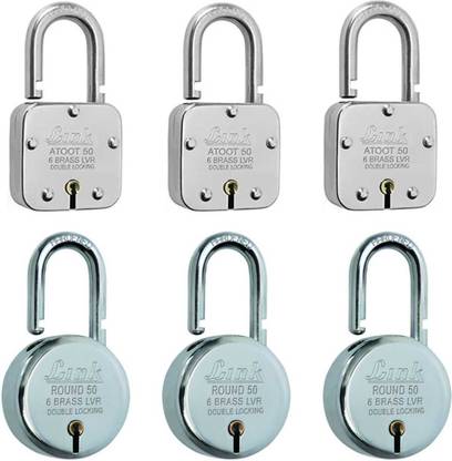Link Locks Atoot 50 and Round 50 BCP Combo of 3+3 Lock