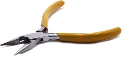 AUMNI CRAFTS Stainless Steel Rosary Plier Half Round Cutter For Jewellery Making Multipurpose Round Nose Plier