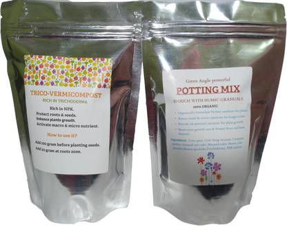Green Angle Enterprises Combo of Trico-Vermicompost & Potting Mix-2000g Manure, Potting Mixture