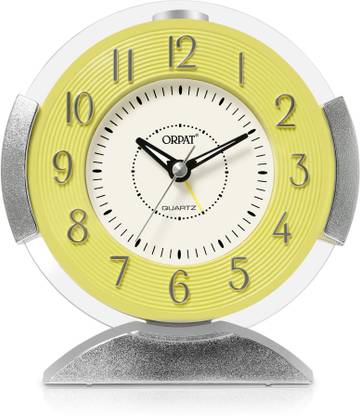 ORPAT Analog LEMON YELLOW Clock