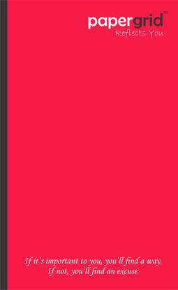 papergrid Cut Size Book - 27.2 cm x 16.7 cm, Single Line Regular Notebook Single Line 160 Pages