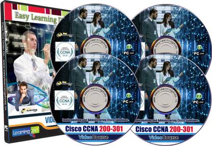 Easy Learning Cisco Certification CCNA 200-301 15 GB Complete Video Training Course on 4 DVDs