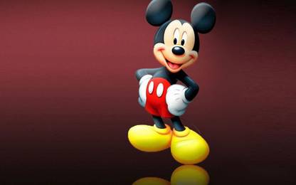 Micky Mouse Poster| Cartoon Poster-High Resolution - 300 GSM - (12 X 18) Paper Print