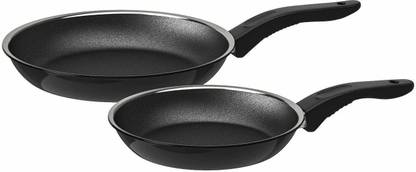 IKEA Frying Pan, Set of 2, Black Fry Pan 20 cm, 26 cm diameter 0.3 L capacity