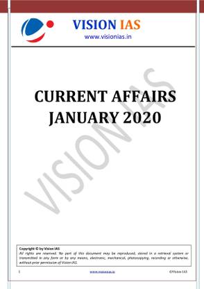 Vision IAS Current Affairs January 2020 (Paperback, Vision IAS)