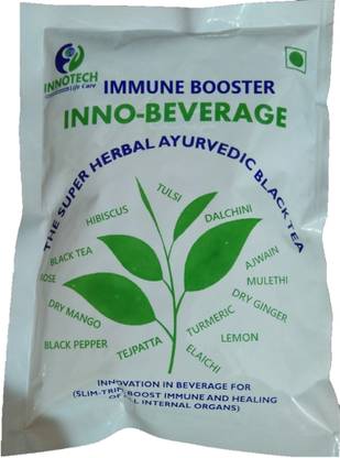 inno-beverage SUPER HERBAL AYURVEDIC BLACK TEA BAG- Immune booster Cardamom Black Tea Bags Pouch