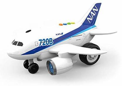 STYLO 1:160 Scale Aviation Boeing 720B NAN Plane Bus with Lights, Voice & Sounds