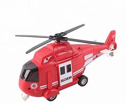STYLO 1:16 Scale Rescue Helicopter with Flashing Light, Music & Voice Commands (Big Size)