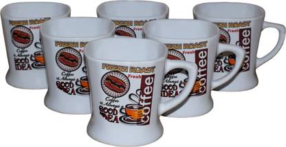 KC Somny Pack of 6 Ceramic Coffee Cup & Tea Cup Set of 6 (1517R2)