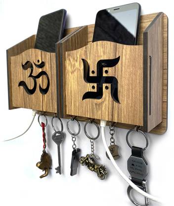 Aquatic Craft Om Swastik-2 Shelf(YB) 2020 Wood Key Holder