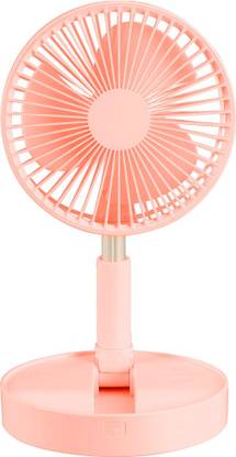 InOne Foldable and Portable Fan with Adjustable Height Four Level Wind Speed Rechargeable Fan P9 USB Fan