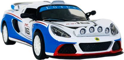 Miniature Mart Original Licence version 5" 2012 Lotus Exige R-GT Metal Pull Back Toy & Showpiece Car