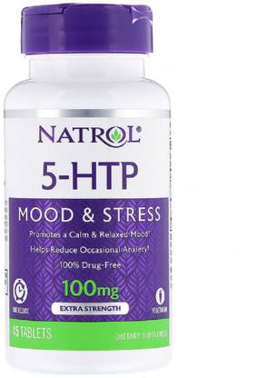 Natrol 5-HTP, Time Release, Extra Strength, 100 mg, 45 Tablets
