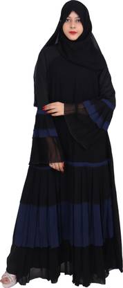 ARAB Polyester Chevron/Zig Zag Burqa With Hijab
