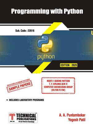 Programming with Python for MSBTE I Scheme (VI - CO/CM/IF/CW - 22616)