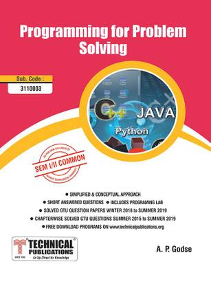 Programming for Problem Solving for GTU University (II-COMMON - 3110003)