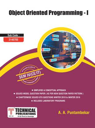 Object Oriented Programming-I for GTU University (IV- CSE/IT- 3140705)