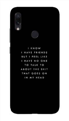 FULLYIDEA Back Cover for Xiaomi Redmi Note 7, Xiaomi Redmi M1901F7G, ALONE