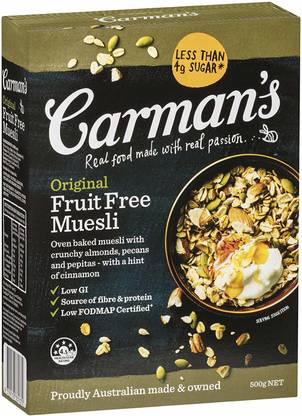 Carman's Original Fruit Free Muesli Box