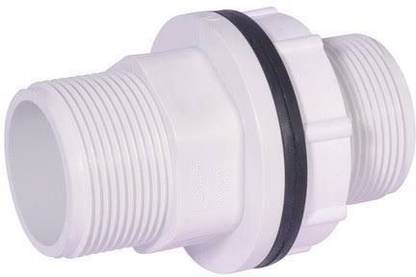 PRINCE UPVC Plain Tank Nipple Adaptor ( Connecton) Size : 1 Inch 2-Way Coupling Pipe Joint