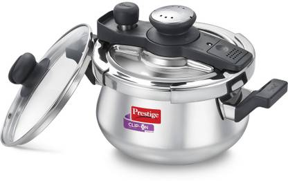 Prestige Svachh Clip on Mini Handi 3 L Outer Lid Induction Bottom Pressure Cooker
