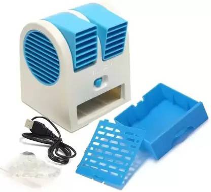 EFFULGENT High Quality Personal mini air cooler Portable Portable Cooler007 USB Fan, Rechargeable Fan NEW HIGH QUALITY Portable mini AC USB\battery operated air conditioner mini water air cooler\cooling fan Blade less duel blower with ice chamber perfect for Desk,office,study,games room,home,outdoor USB Air Cooler