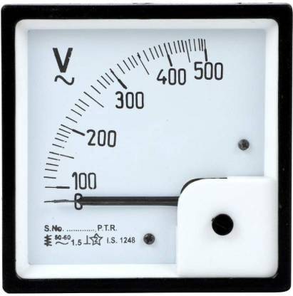 Madhav Control Panel AC Analog Voltmeter 72 mm 0-500v Volt meter Voltmeter