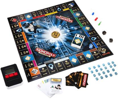 मोनोपोली Game: Ultimate Banking Edition Board Game, Electronic Banking Unit, For Families & Kids Ages 8 & Up बोर्ड गेम