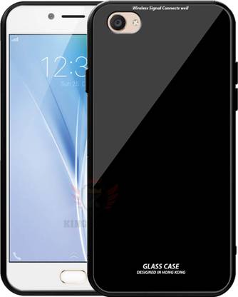 KING COVERS Back Cover for Vivo V5 Luxurious 9H Toughened Glass Back Case Shockproof TPU Bumper Cover