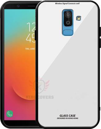 KING COVERS Back Cover for Samsung Galaxy J8 Luxurious 9H Toughened Glass Back Case Shockproof TPU Bumper Cover