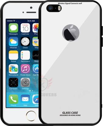 KING COVERS Back Cover for Apple Iphone Se Luxurious 9H Toughened Glass Back Case Shockproof TPU Bumper Cover