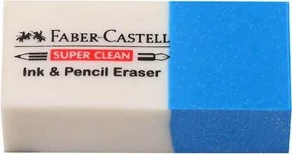 FABER-CASTELL Eraser (Blue and White) -5 Pieces Non-Toxic Eraser