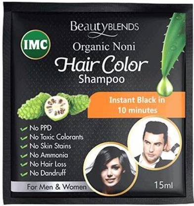 IMC ORGANIC NONI HAIR COLOR SHAMPOO , BLACK