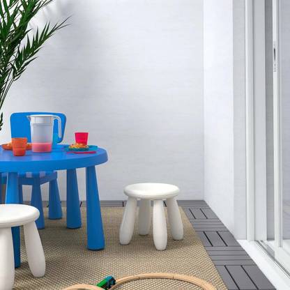 IKEA Children's Stool, in/Outdoor (White) Plastic Stool