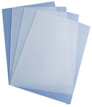 GBT PVC Binding Sheet 2nd A4 (Blue / White) Unruled A4 180 gsm Non Tearable Paper