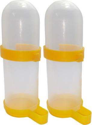 Sky Jumbo Size Bird's Plastic Cage Water and Food Feeder 450 ml (Size 18 cm) Balcony and Out Door Tree Bird Feeder (Pack of 2) round Plastic Pet Bowl & Bottle