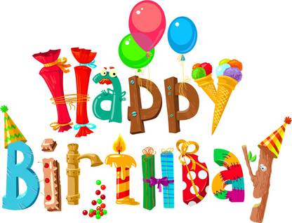 Happy birthday poster large size (13x19 inch) Paper Print