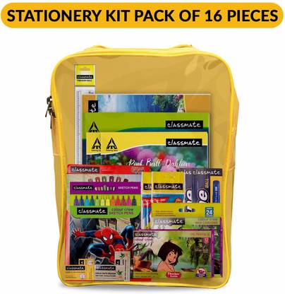 Classmate Stationery Kit, Pack of 16 School Set