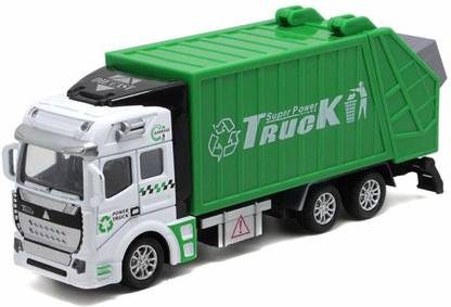 Pluspoint Die Cast Metal Garbage Truck ,City Service,Waste Management Truck with Trash Bin, Metal Recycling Garbage Truck Toys for Kids Boys (Garbage Truck)